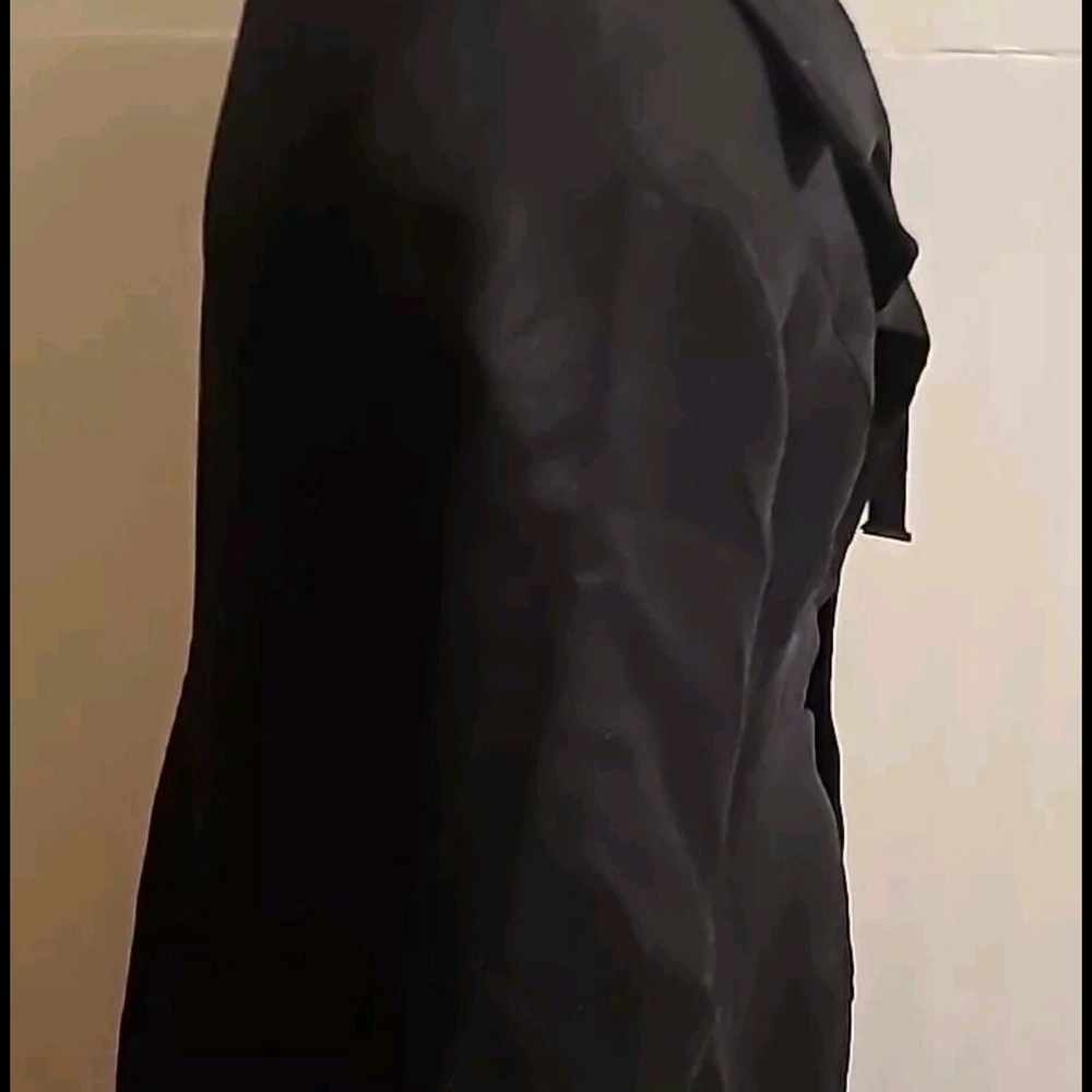 SISJULY XL NEW FIT & FLARE COAT BLACK GOTH STEAMPUNK ANIME ASYMMETRICAL COSTUME - Picture 7 of 15